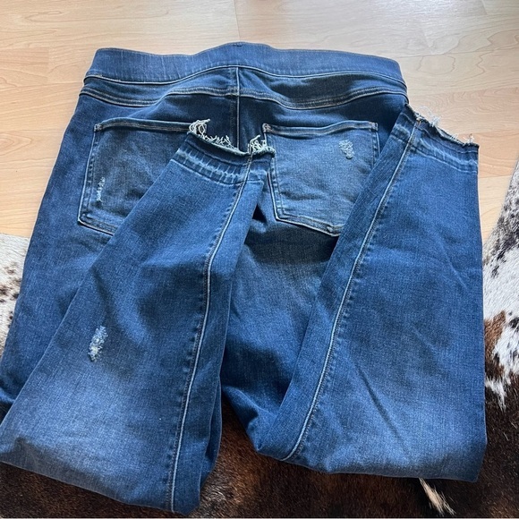 SPANX Distressed Denim Skinny Jean Leggings Size Large‎ - Picture 7 of 7